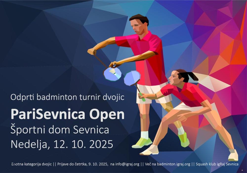  TRADICIONALNI ODPRTI BADMINTON TURNIR DVOJIC 