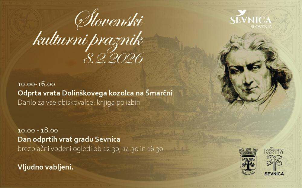 DAN ODPRTIH VRAT OB SLOVENSKEM KULTURNEM PRAZNIKU: DOLINŠKOV KOZOLEC IN GRAD SEVNICA