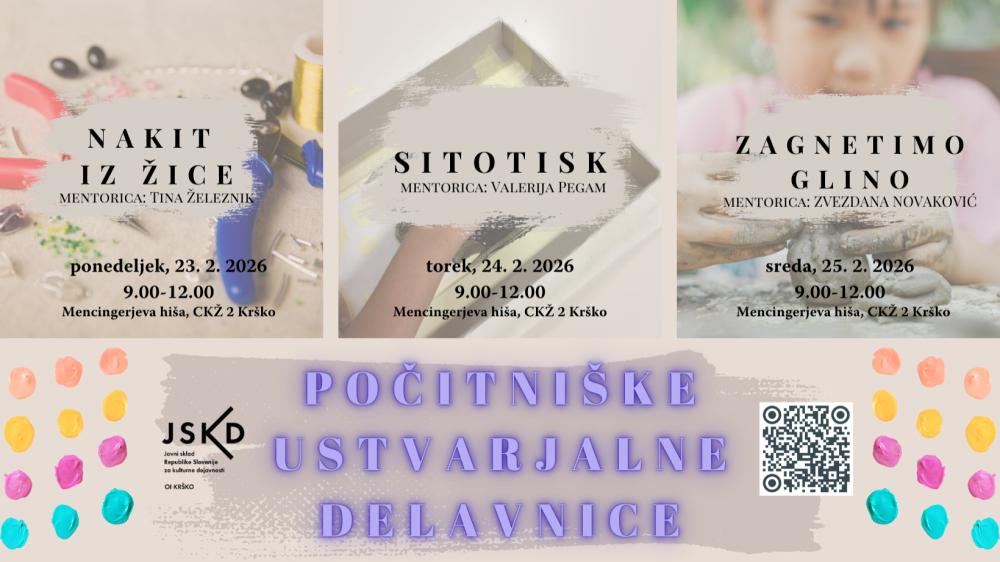 POČITNIŠKE LIKOVNE USTVARJALNICE JSKD OI KRŠKO