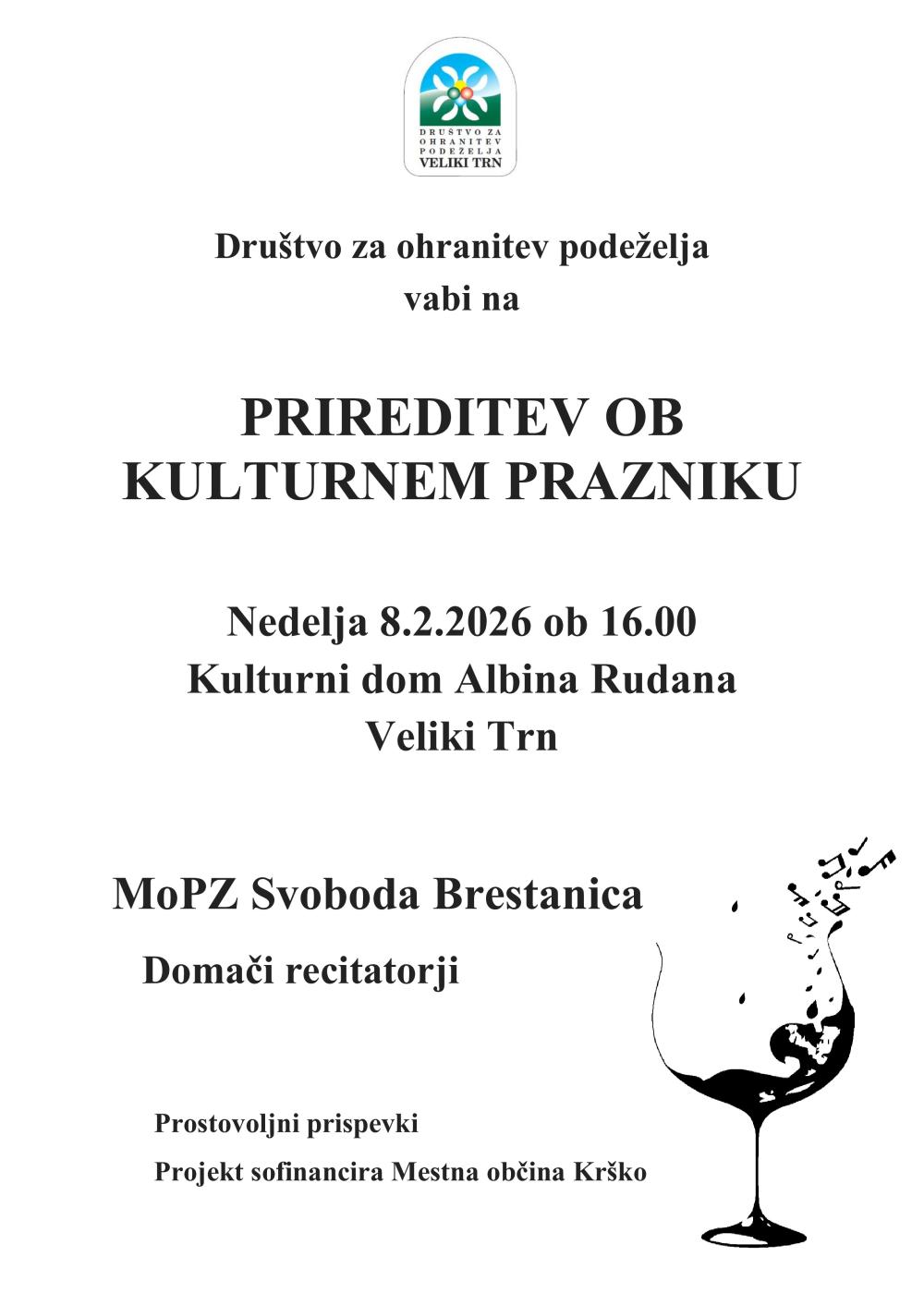 PRIREDITEV OB KULTURNEM PRAZNIKU