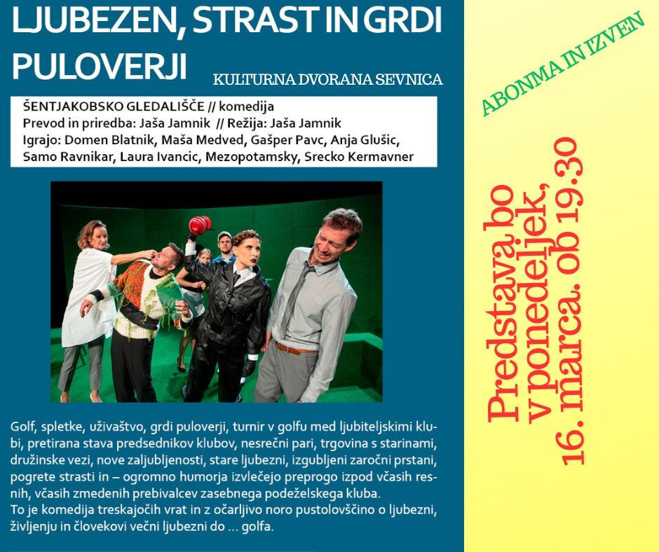 LJUBEZEN, STRAST IN GRDI PULOVERJI / KOMEDIJA