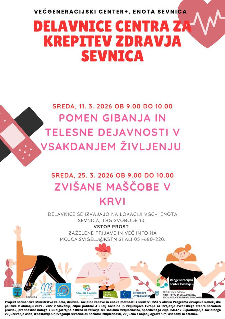 DELAVNICE CENTRA ZA KREPITEV ZDRAVJA SEVNICA: ZVIŠANE MAŠČOBE V KRVI