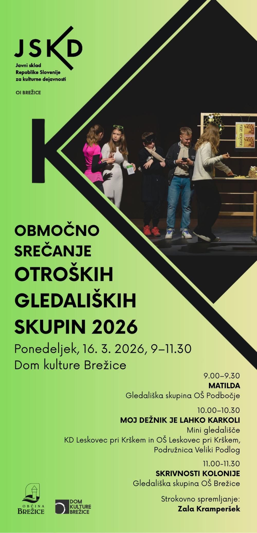 OBMOČNO SREČANJE OTROŠKIH GLEDALIŠKIH SKUPIN