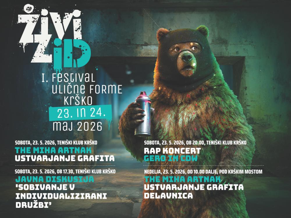 ŽIVI ZID 1.FESTIVAL ULIČNE FORME KRŠKO 23-24.5.2026 ORG. TENIŠKI KLUB KRŠKO