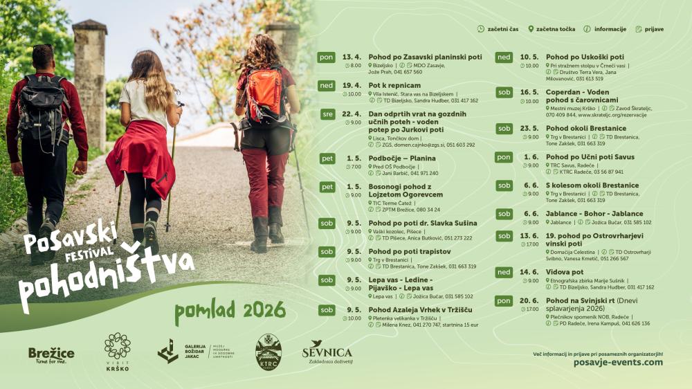 POSAVSKI FESTIVAL POHODNIŠTVA - POMLAD 2026