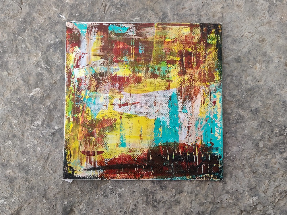 SCRAPE PAINTING: SLIKANJE S TEHNIKO STRGANJA BARVE / LIKOVNA DELAVNICA OB KONCU RAZSTAVE KLAVDIJE JERŠINOVEC | LITURGIJA FORME V GALERIJI KRŠKO