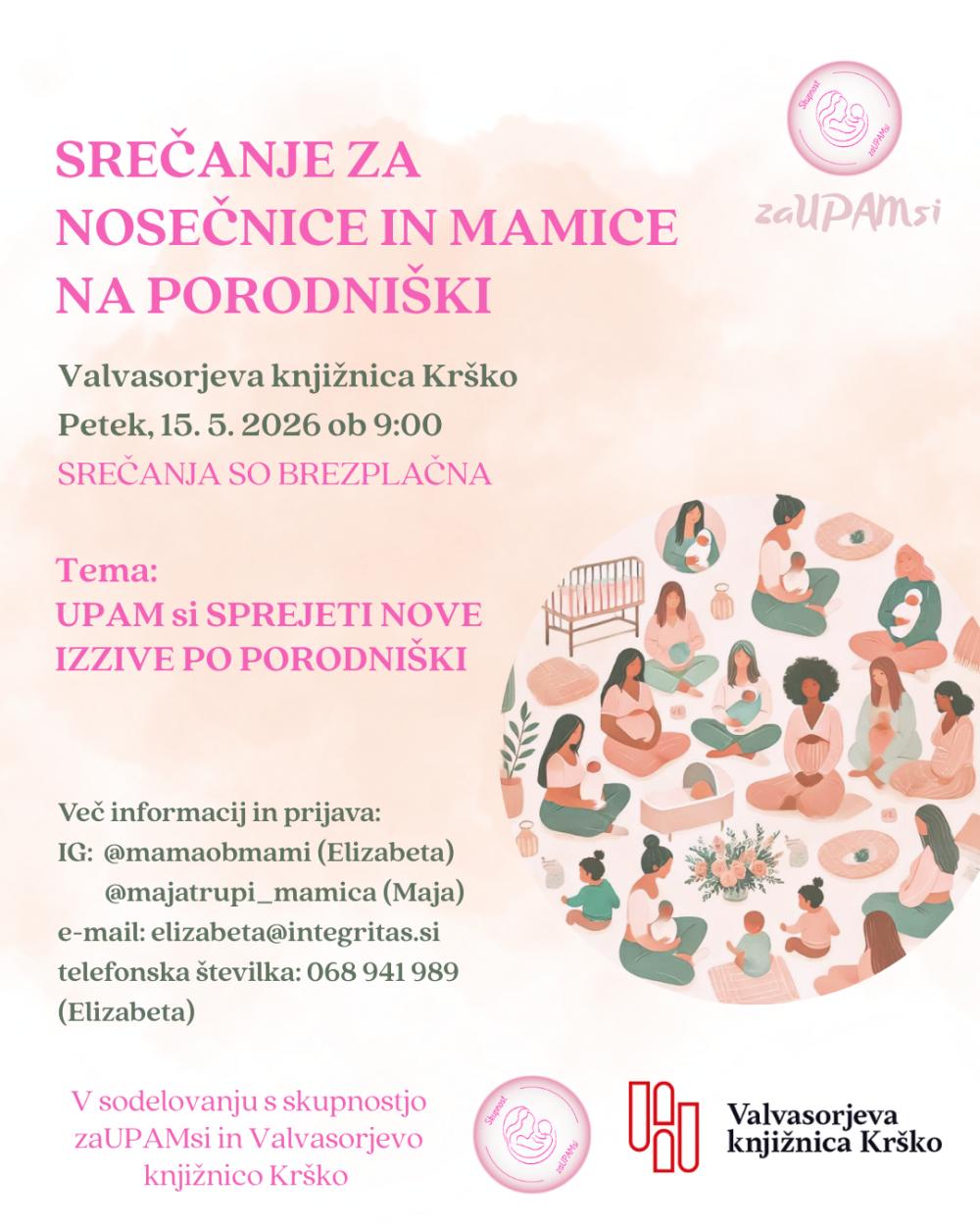 SREČANJE ZA NOSEČNICE IN MAMICE NA PORODNIŠKI