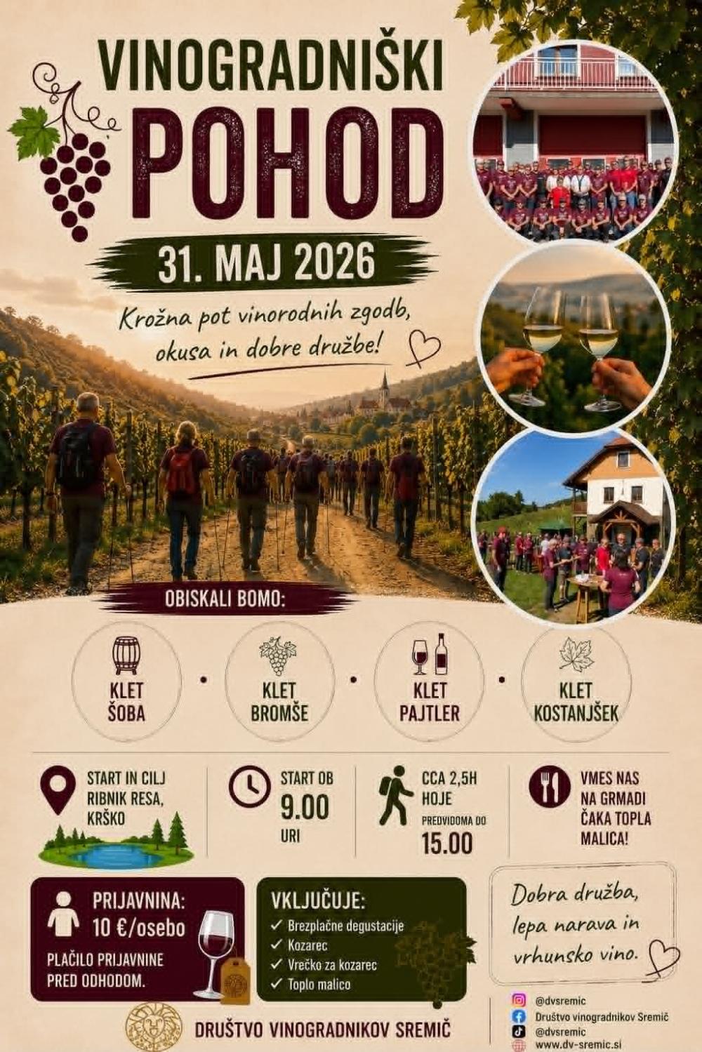 8. TRADICIONALNI POHOD DRUŠTVA VINOGRADNIKOV SREMIČ