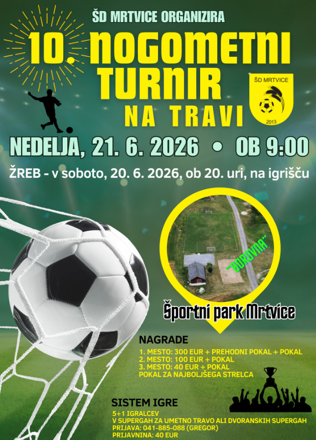 10. NOGOMETNI TRAVNATI TURNIR ŠD MRTVICE