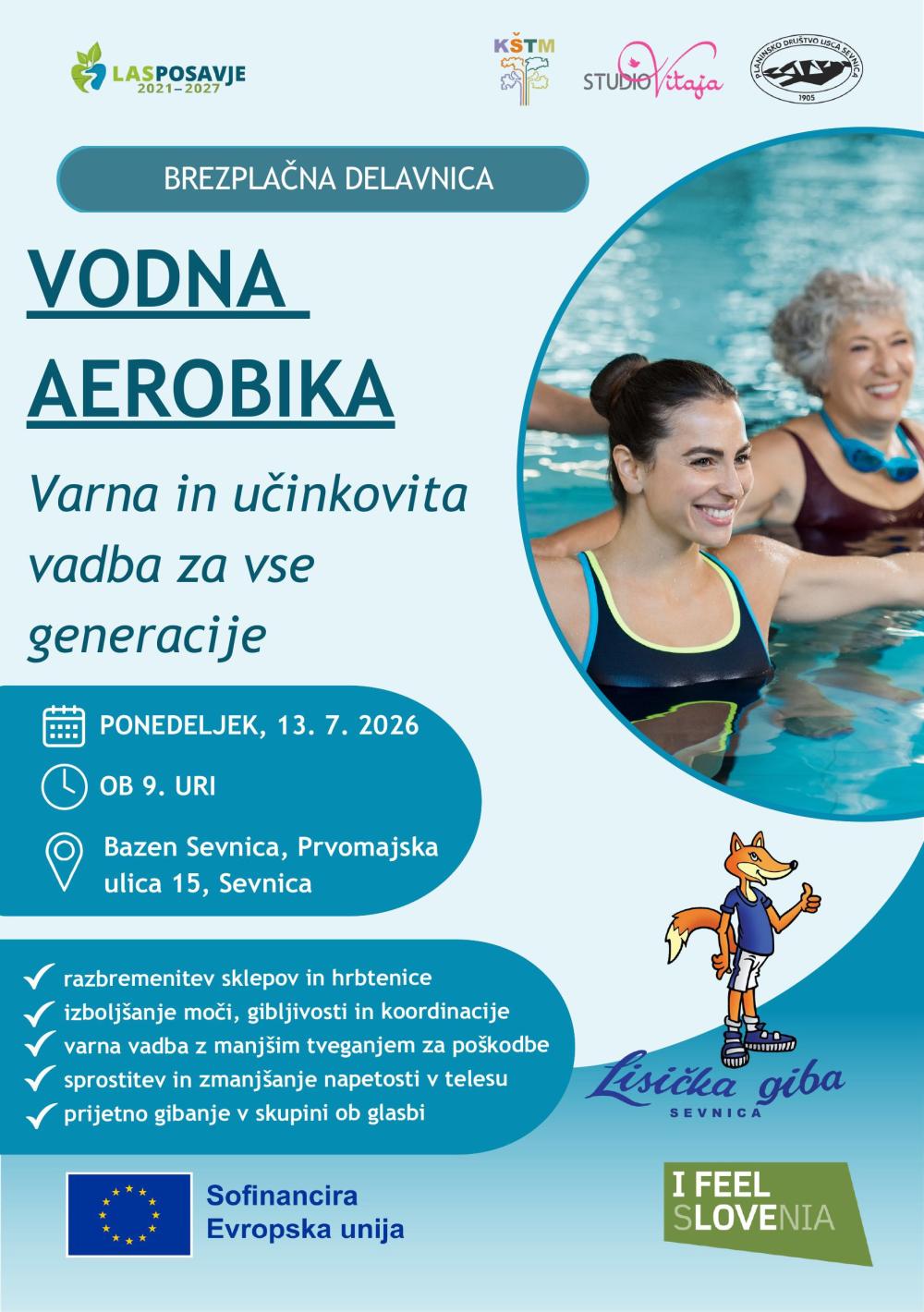 VODNA AEROBIKA NA BAZENU SEVNICA