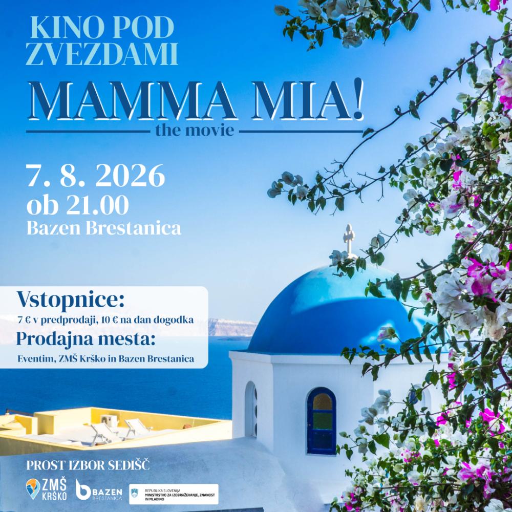 KINO POD ZVEZDAMI: MAMMA MIA! NA BAZENU BRESTANICA