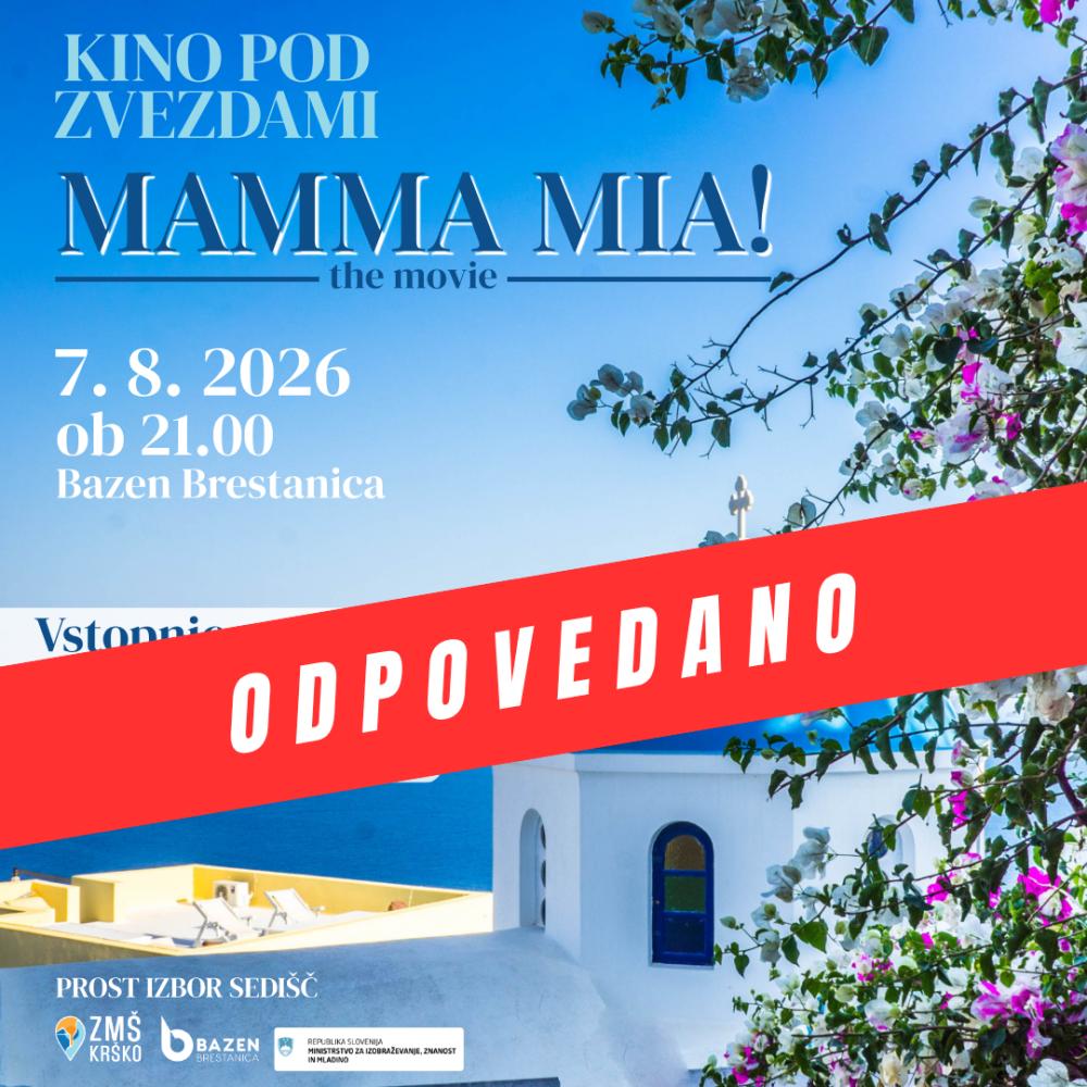 KINO POD ZVEZDAMI: MAMMA MIA! NA BAZENU BRESTANICA