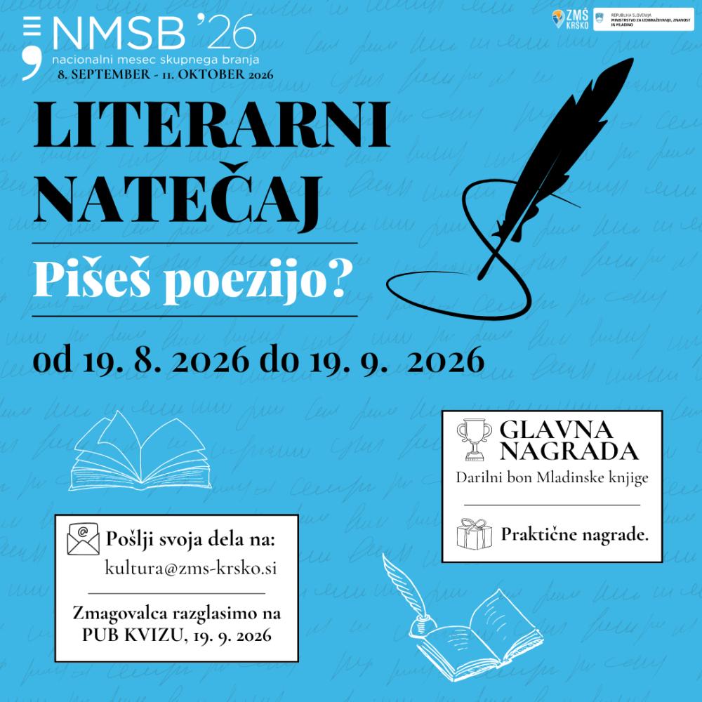 LITERARNI NATEČAJ - PIŠEŠ POEZIJO?