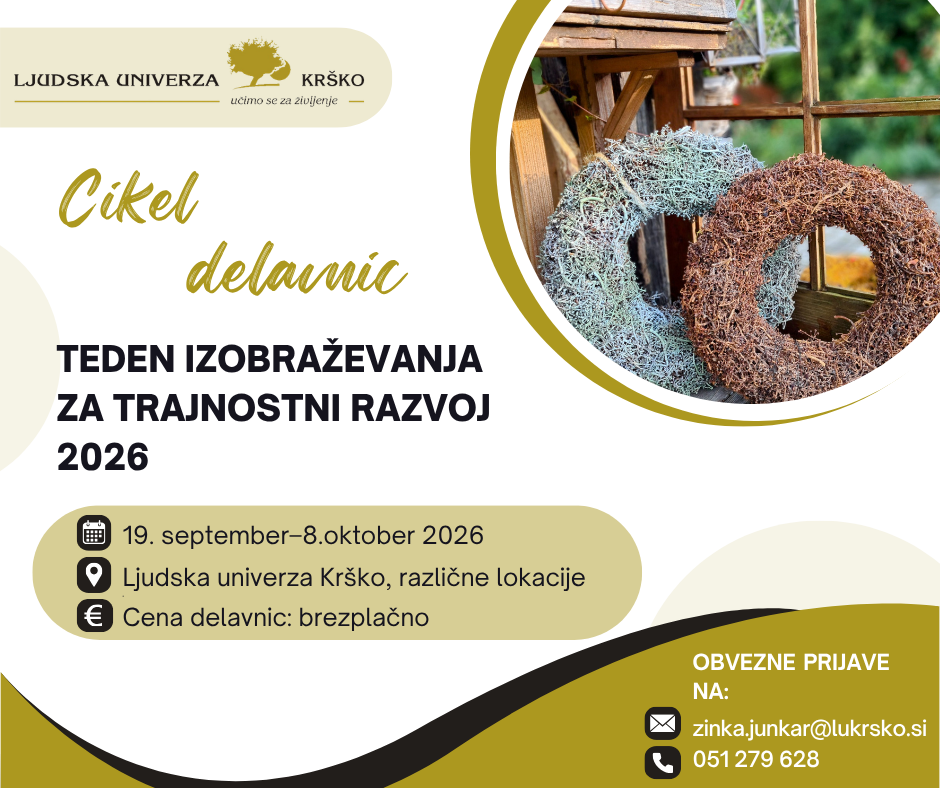 TEDEN IZOBRAŽEVANJA ZA TRAJNOSTNI RAZVOJ 2026