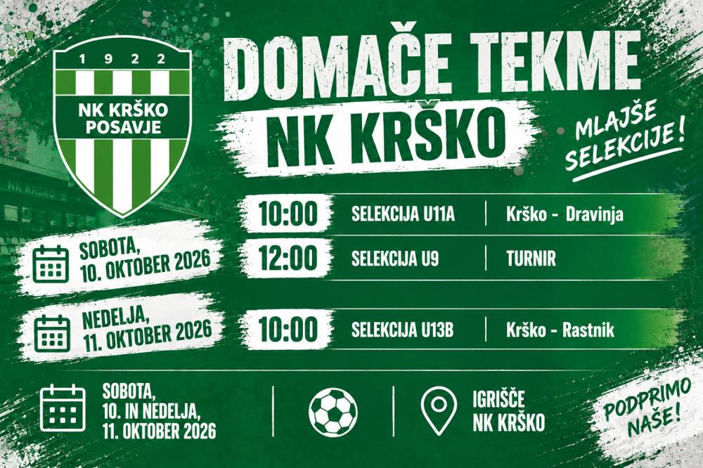 TEKME NK KRŠKO - MLAJŠE KATEGORIJE