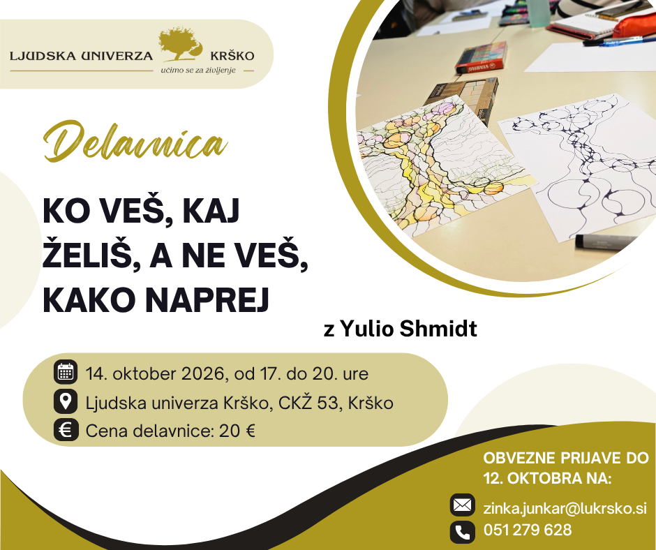 KO VEŠ, KAJ ŽELIŠ, A NE VEŠ, KAKO NAPREJ