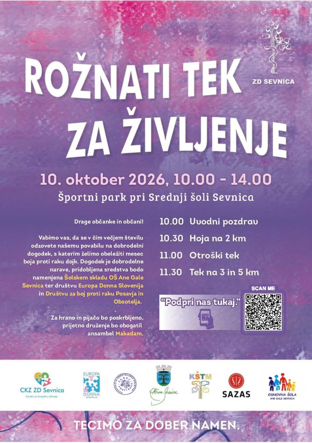 ROŽNATI TEK ZA ŽIVLJENJE