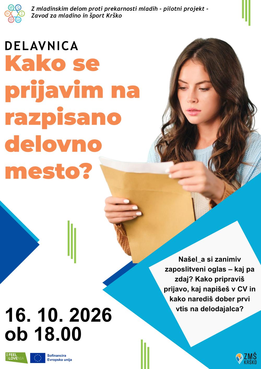 DELAVNICA: KAKO SE PRIJAVIM NA RAZPISANO DELOVNO MESTO