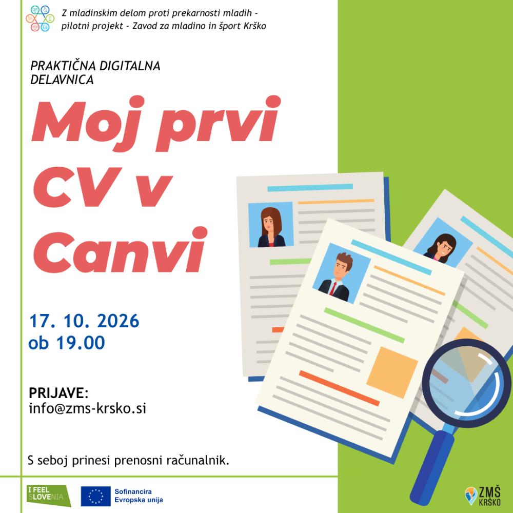 DELAVNICA: MOJ PRVI CV V CANVI