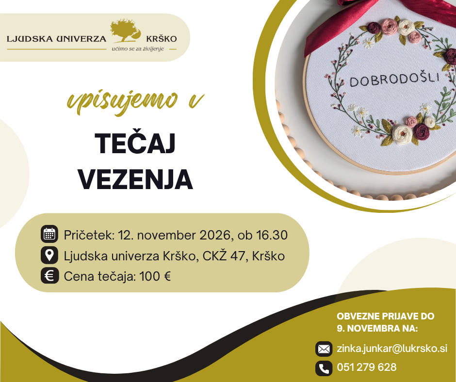 TEČAJ VEZENJA