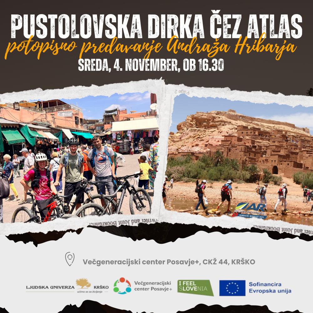 POTOPISNO PREDAVANJE ANDRAŽA HRIBARJA: PUSTOLOVSKA DIRKA ČEZ ATLAS