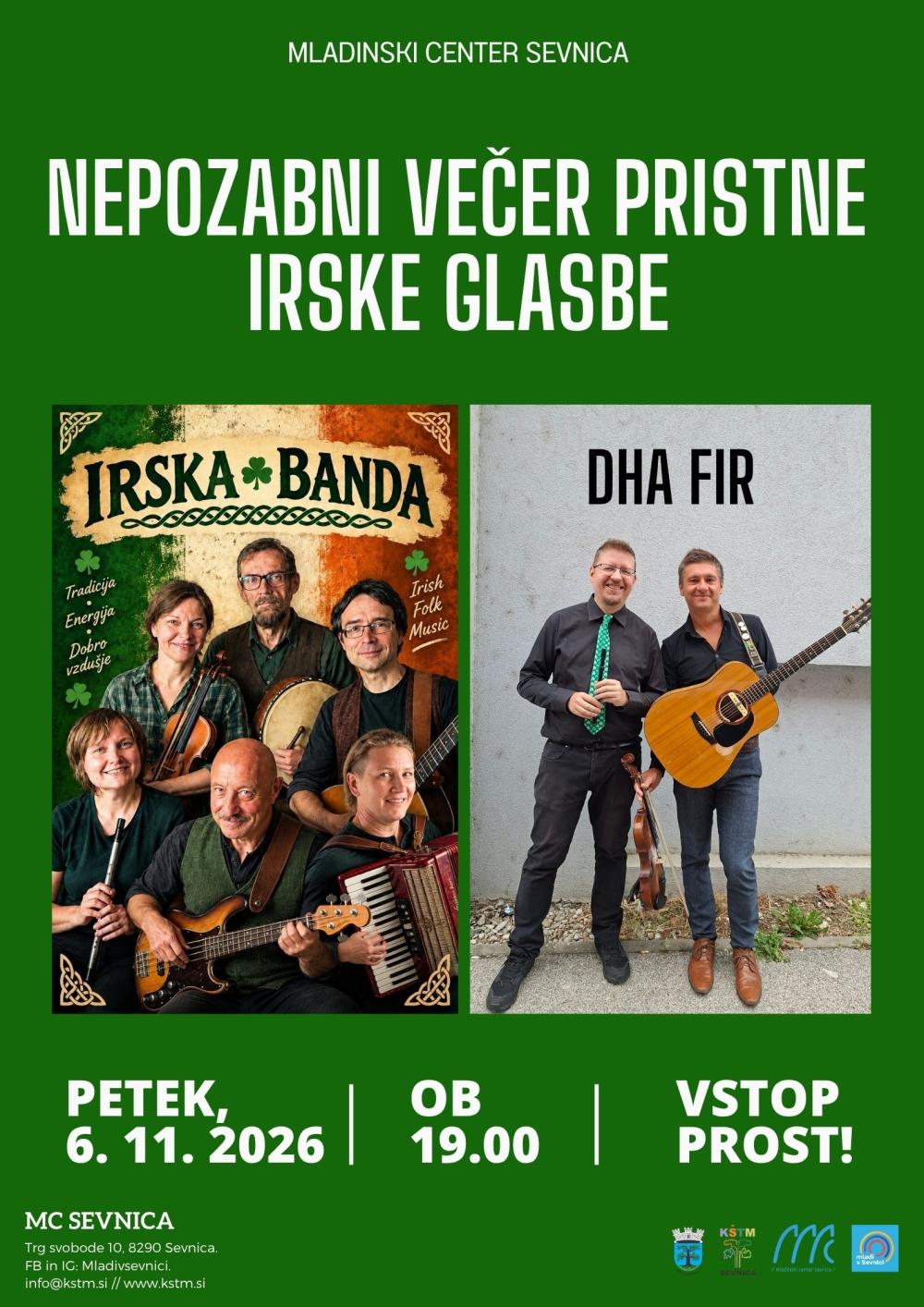 VEČER PRISTNE IRSKE GLASBE 