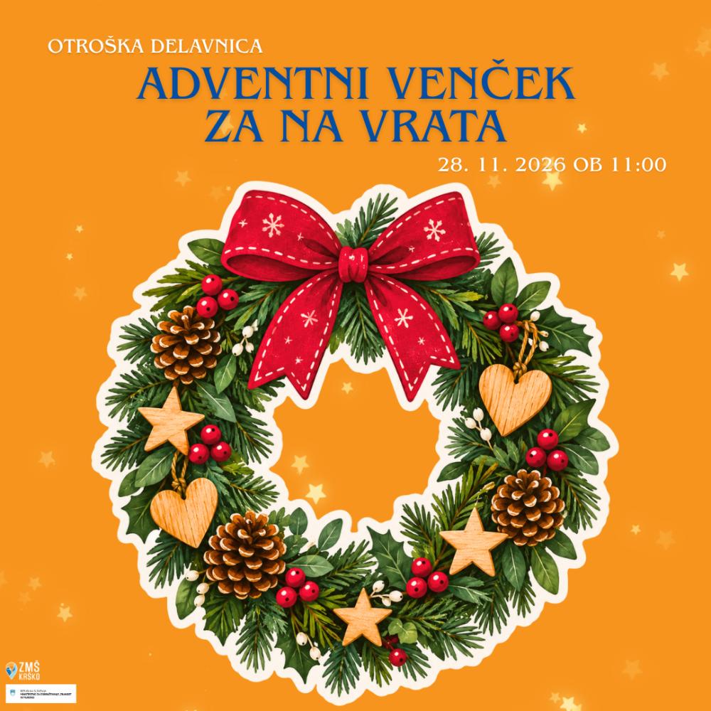 OTROŠKA DELAVNICA: ADVENTNI VENČEK ZA NA VRATA